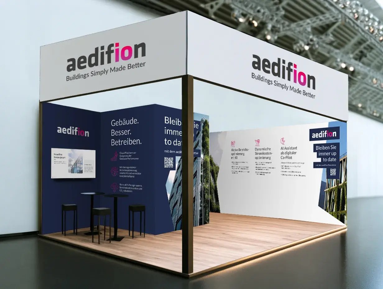 Messestand von aedifion auf der EXPO REAL 2025